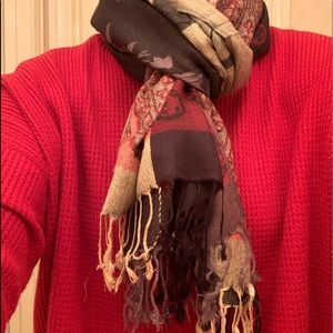 Beautiful Pashmina Scarf -red/black